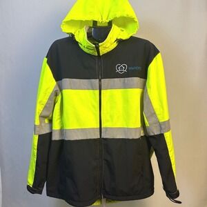 WearGuard Hi-Vis Reflective Safety Jacket Mens 2XL Yellow Black 416  Hooded